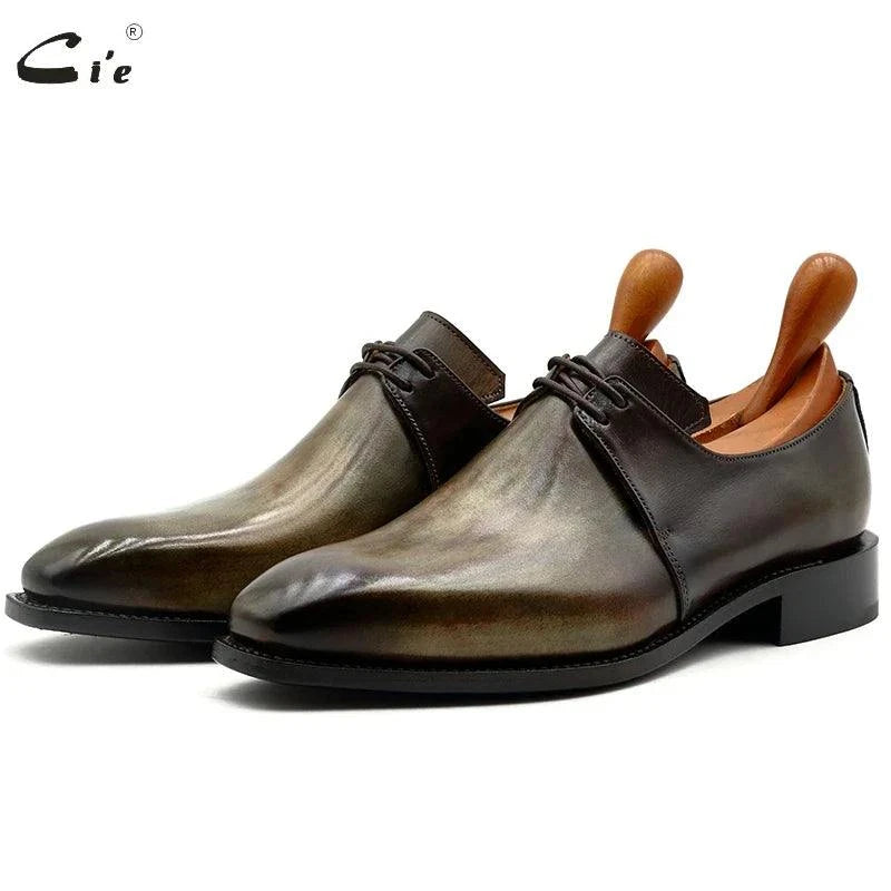 The cie derby leather sole goodyear welted men office dress shoes offer premium craftsmanship, a sleek design, and lasting durability—perfect for formal wear.