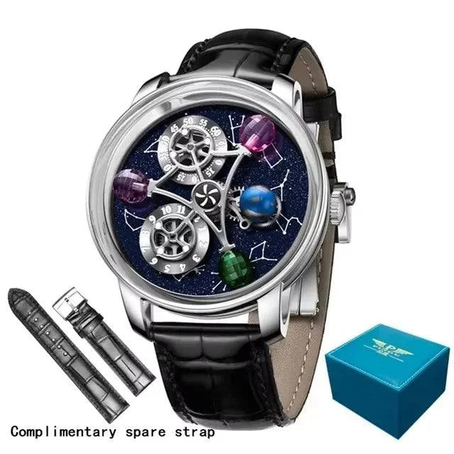 PINDU Design Starry Twelve Constellations Sapphire Waterproof Men Wristwatches