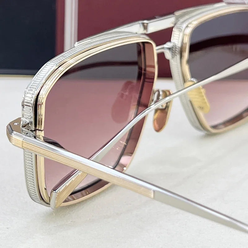 New JMM EARL Fashion Sunglasses Handmade Quality Rectangular Designer Brand Classic Alloy Glasses