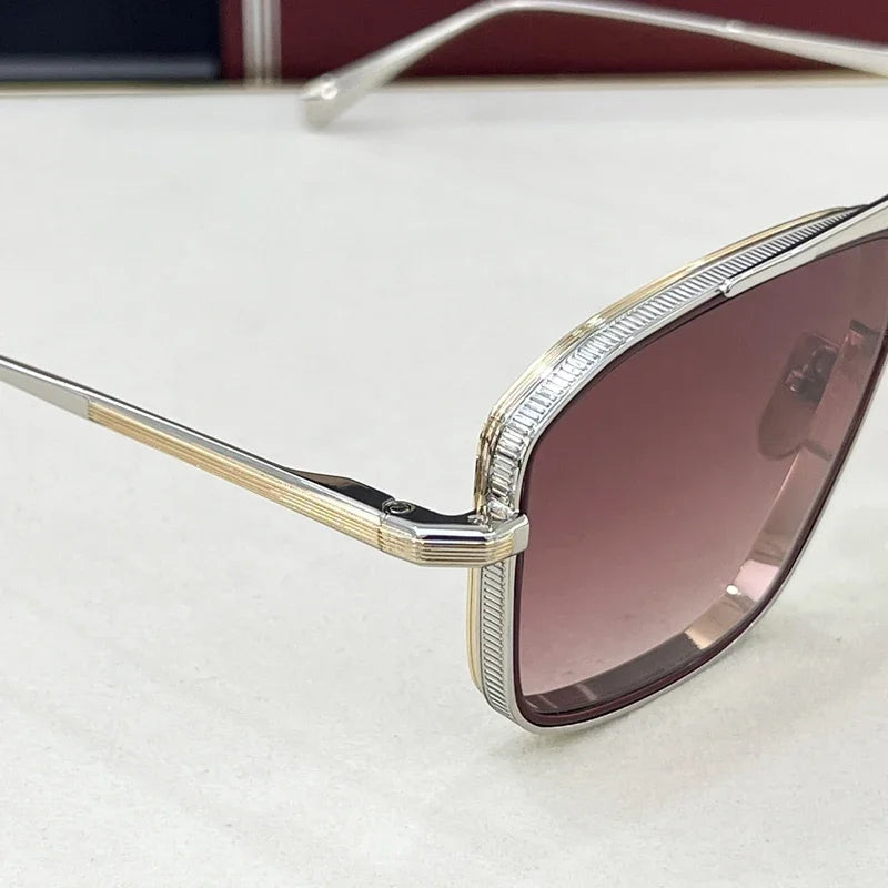 New JMM EARL Fashion Sunglasses Handmade Quality Rectangular Designer Brand Classic Alloy Glasses
