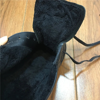 Brand Men Genuine Winter Luxury  British Style Business Lace Up Sport Leather Sneakers