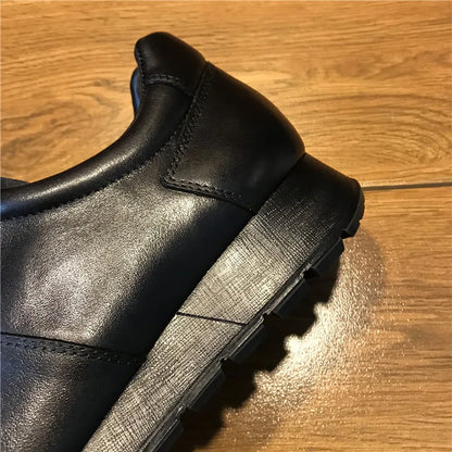 Brand Men Genuine Winter Luxury  British Style Business Lace Up Sport Leather Sneakers