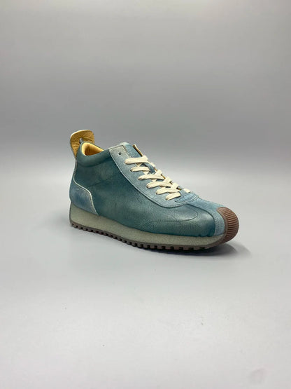 New Senior Fashion Mid Donkey Mouth Trendy Cowhide Forrest Men Sneakers