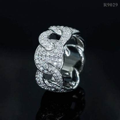 DJMAX Full Moissanite Rings For Men Original 925 Sterling Silver Men and Women's Moissanite Ring