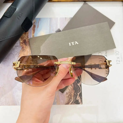 Newest Brand ADITA GRAND IMPERYN DTS164 Unisex Casual Trendy Luxury Designer Rimless Sunglasses