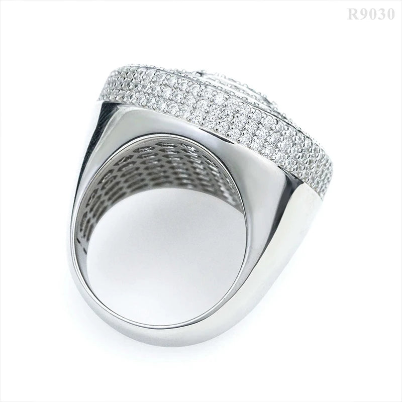 DJMAX Full Moissanite Rings For Men Original 925 Sterling Silver Men and Women's Moissanite Ring