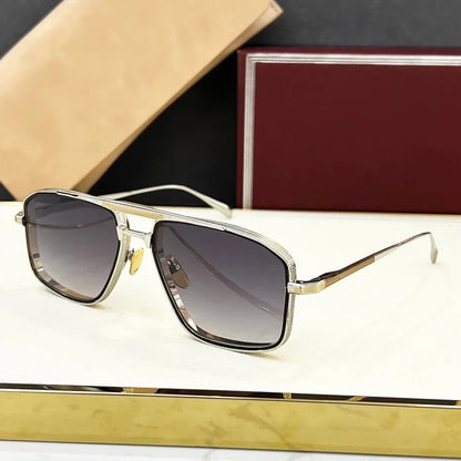 New JMM EARL Fashion Sunglasses Handmade Quality Rectangular Designer Brand Classic Alloy Glasses