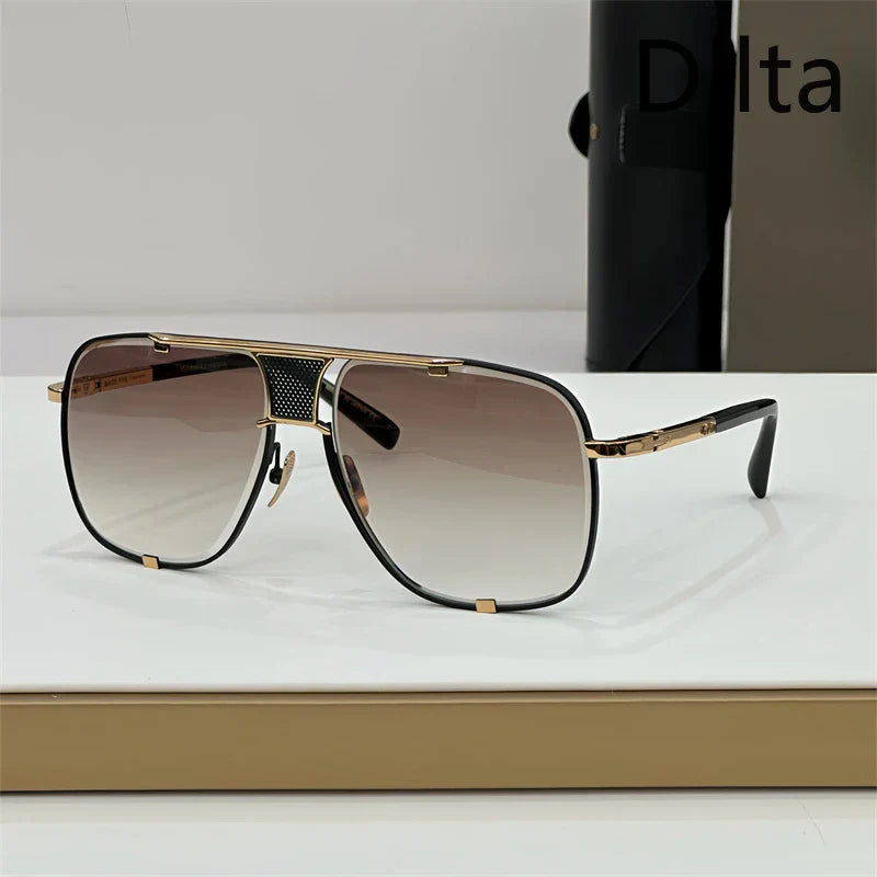 Dilta Mach Five Sqaure Pilot Titanium Fashion Women's Men's Sunglass