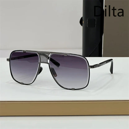Dilta Mach Five Sqaure Pilot Titanium Fashion Women's Men's Sunglass
