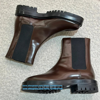 Luxury Thick-soled Tabi Toe Booties Classic Designer Men's Boots