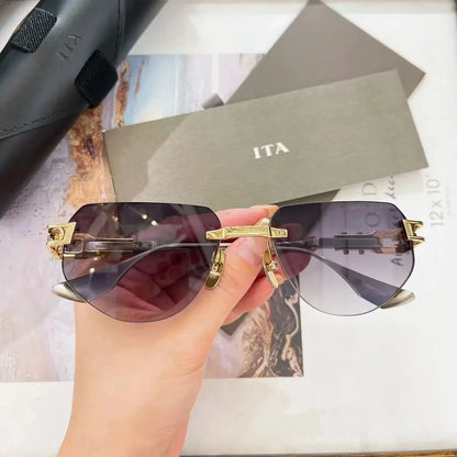 Newest Brand ADITA GRAND IMPERYN DTS164 Unisex Casual Trendy Luxury Designer Rimless Sunglasses