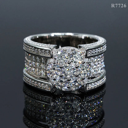 DJMAX Full Moissanite Rings For Men Original 925 Sterling Silver Men and Women's Moissanite Ring
