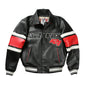 Plus Size Men's Leather Flight Jacket - Casual Sheepskin Coat