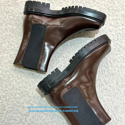 Luxury Thick-soled Tabi Toe Booties Classic Designer Men's Boots