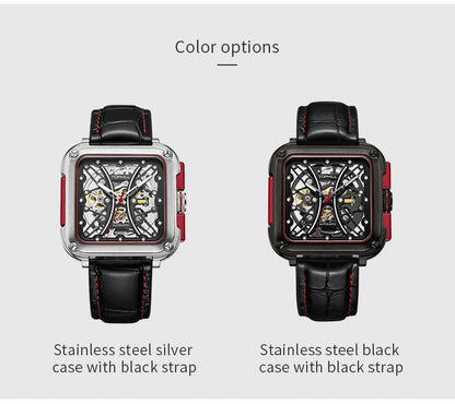 TOPHILL Hollow Men Mechanical Luminous Sapphire Waterproof TUT002 Wristwatch