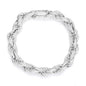 8mm 925 Sterling Silver Necklace VVS D Color Moissanite Hand Chain