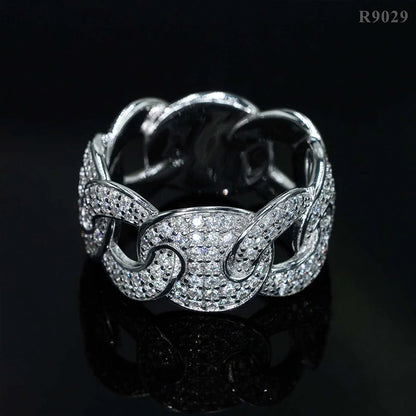DJMAX Full Moissanite Rings For Men Original 925 Sterling Silver Men and Women's Moissanite Ring