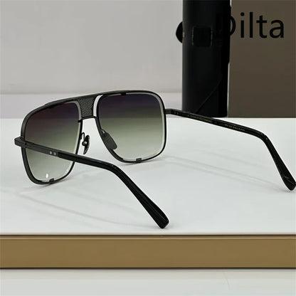 Dilta Mach Five Sqaure Pilot Titanium Fashion Women's Men's Sunglass