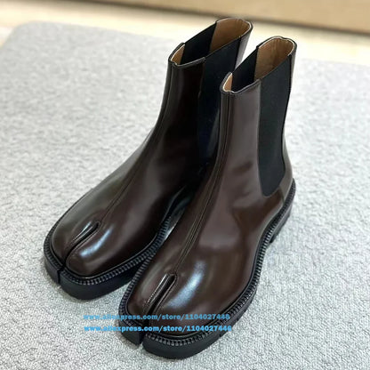 Luxury Thick-soled Tabi Toe Booties Classic Designer Men's Boots