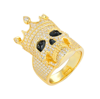 Luxury S925 D VVS Moissanite Iced Out Prong Setting Lion Head Men's Ring
