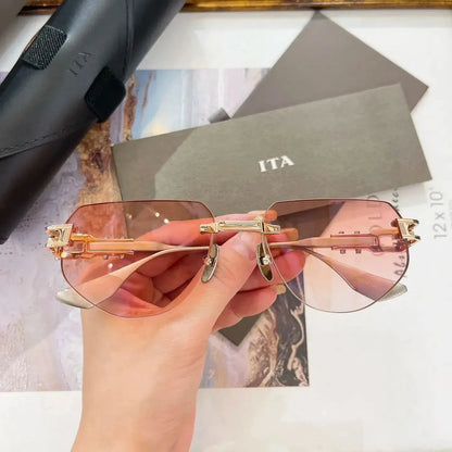 Newest Brand ADITA GRAND IMPERYN DTS164 Unisex Casual Trendy Luxury Designer Rimless Sunglasses