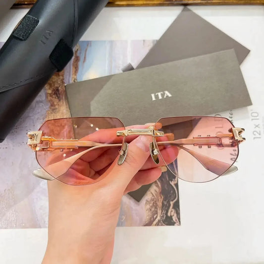 Newest Brand ADITA GRAND IMPERYN DTS164 Unisex Casual Trendy Luxury Designer Rimless Sunglasses