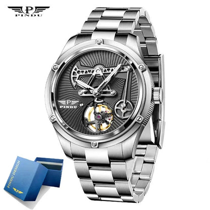 PINDU Watches Oil Pump Design Miyata 8215 Sapphire Mirror Waterproof Luminous Business Men Mechanical Watch