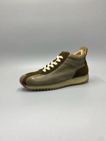 New Senior Fashion Mid Donkey Mouth Trendy Cowhide Forrest Men Sneakers