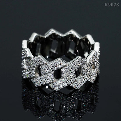DJMAX Full Moissanite Rings For Men Original 925 Sterling Silver Men and Women's Moissanite Ring