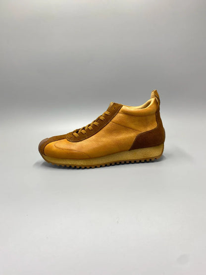 New Senior Fashion Mid Donkey Mouth Trendy Cowhide Forrest Men Sneakers