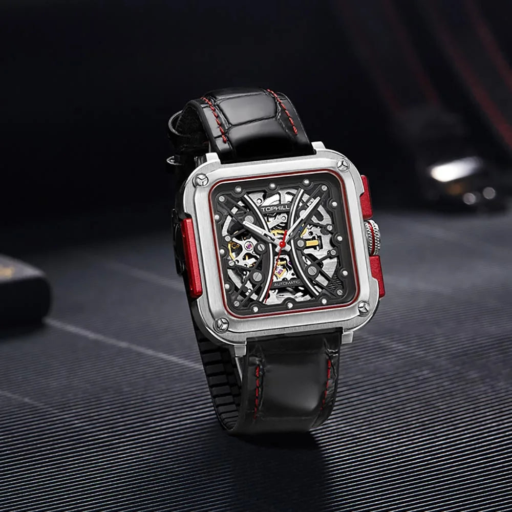 TOPHILL Hollow Men Mechanical Luminous Sapphire Waterproof TUT002 Wristwatch