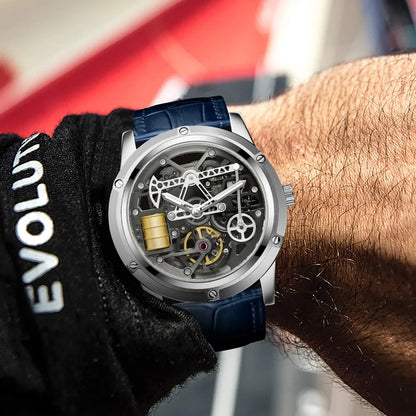 PINDU Watches Oil Pump Design Miyata 8215 Sapphire Mirror Waterproof Luminous Business Men Mechanical Watch