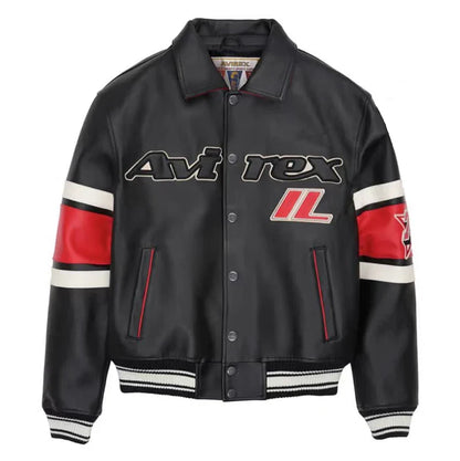 Plus Size Men's Leather Flight Jacket - Casual Sheepskin Coat