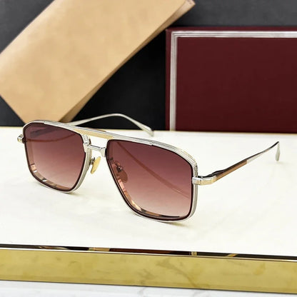 New JMM EARL Fashion Sunglasses Handmade Quality Rectangular Designer Brand Classic Alloy Glasses