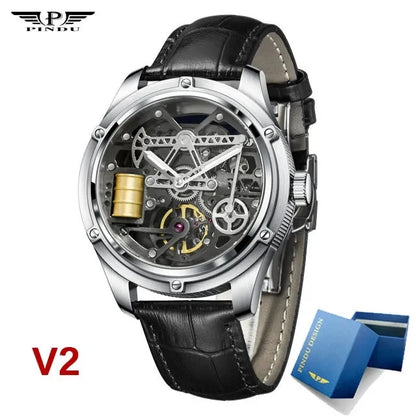 PINDU Watches Oil Pump Design Miyata 8215 Sapphire Mirror Waterproof Luminous Business Men Mechanical Watch