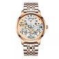 AILANG Double Tourbillon Automatic Flying Waterproof Relogio Leather Men Wristwatch