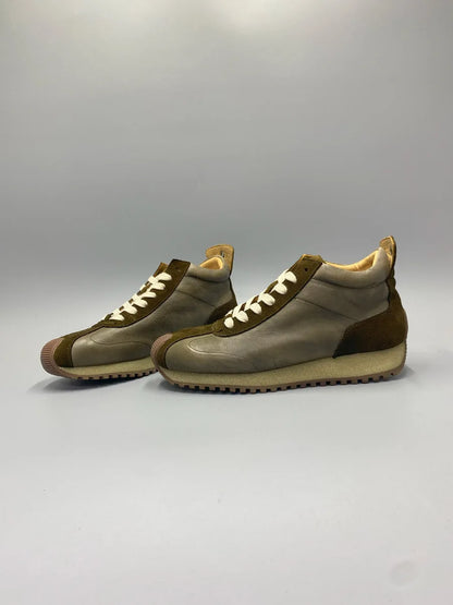 New Senior Fashion Mid Donkey Mouth Trendy Cowhide Forrest Men Sneakers