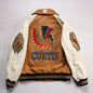 Men's Large Yellow Leather Flight Jacket – Big Chief Embroidery