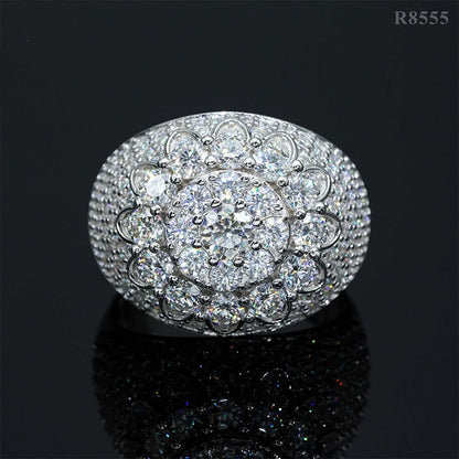 DJMAX Full Moissanite Rings For Men Original 925 Sterling Silver Men and Women's Moissanite Ring