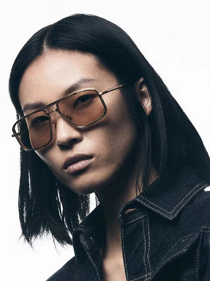 New JMM EARL Fashion Sunglasses Handmade Quality Rectangular Designer Brand Classic Alloy Glasses