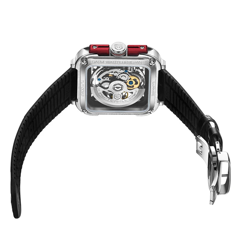 TOPHILL Hollow Men Mechanical Luminous Sapphire Waterproof TUT002 Wristwatch