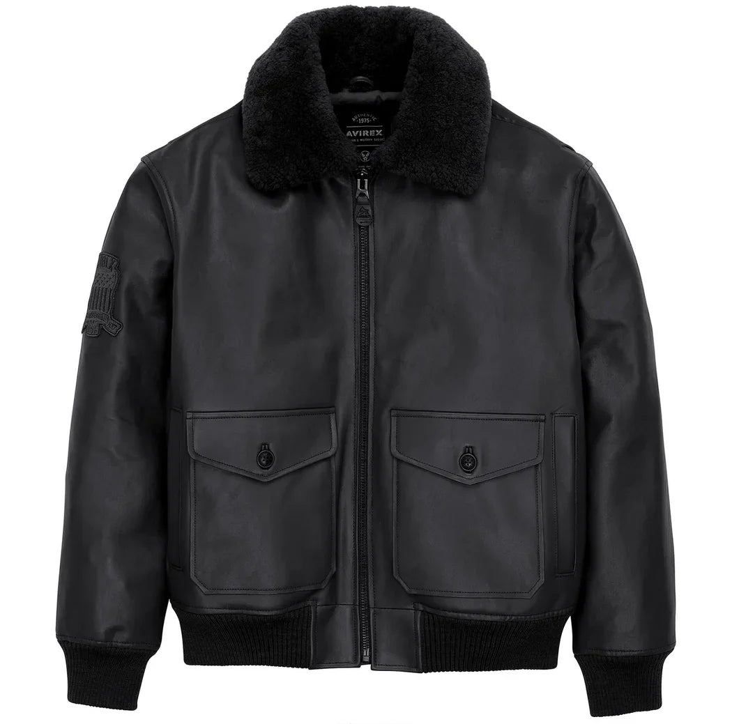 Fat plus size casual sports leather flight suit jacket men's European and American lapel sheepskin tops