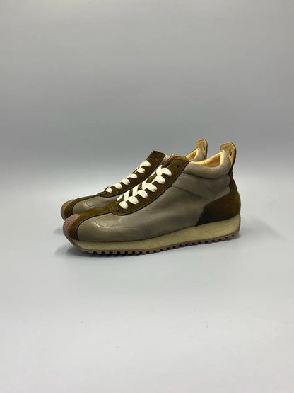 New Senior Fashion Mid Donkey Mouth Trendy Cowhide Forrest Men Sneakers