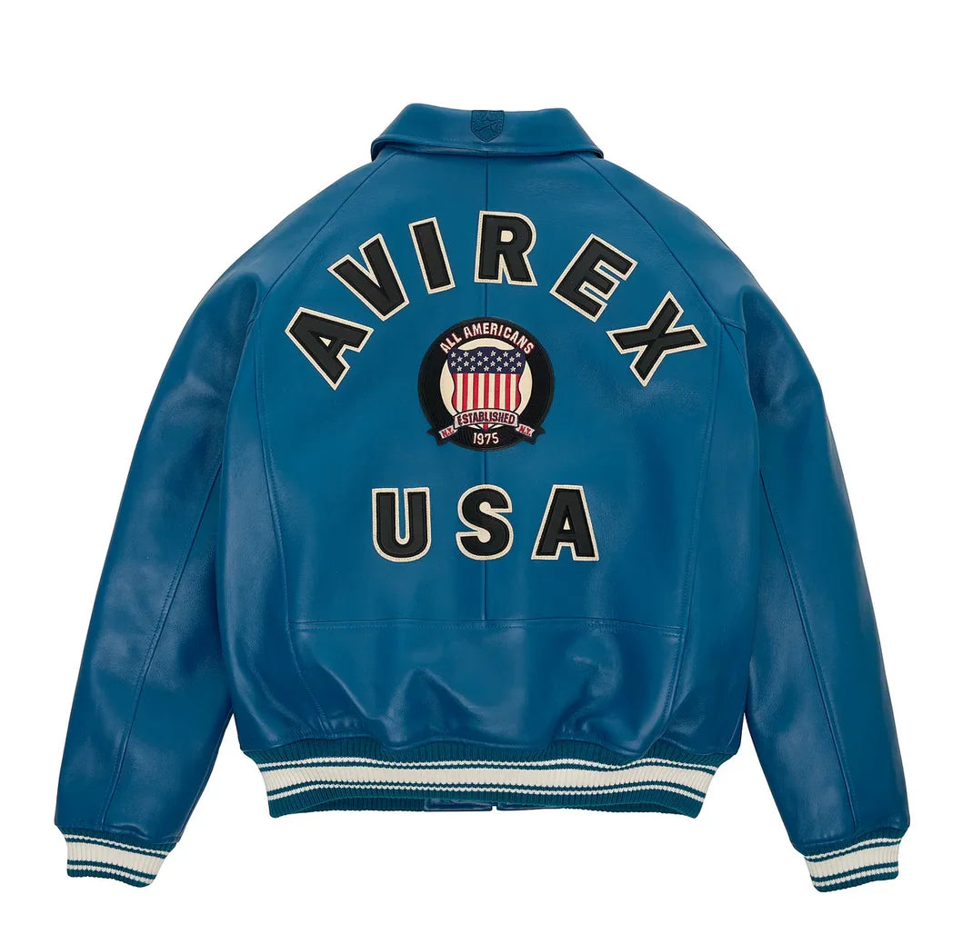 Fat plus size casual sports leather flight suit jacket men's European and American lapel sheepskin tops