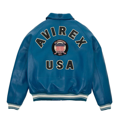 Fat plus size casual sports leather flight suit jacket men's European and American lapel sheepskin tops