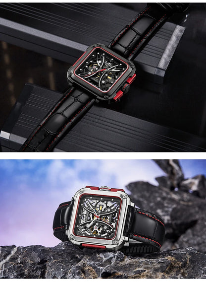 TOPHILL Hollow Men Mechanical Luminous Sapphire Waterproof TUT002 Wristwatch
