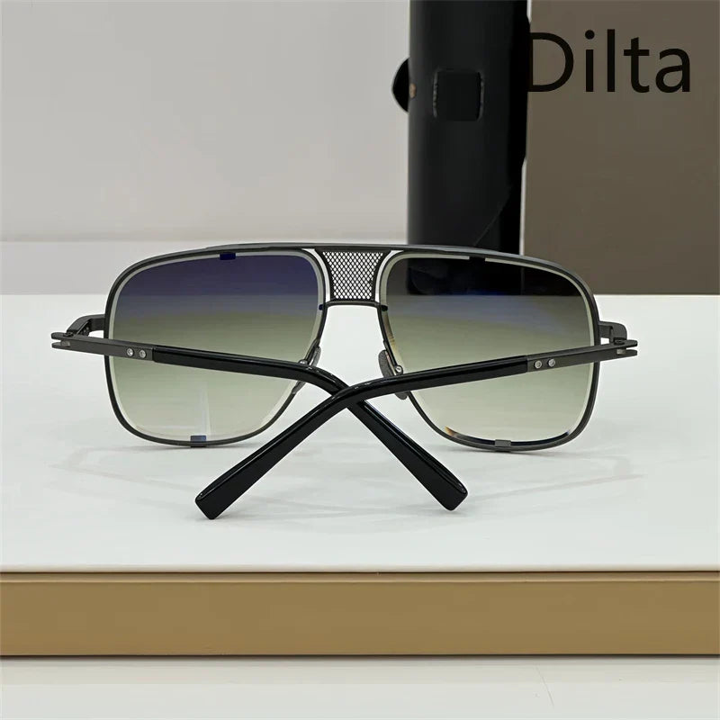 Dilta Mach Five Sqaure Pilot Titanium Fashion Women's Men's Sunglass