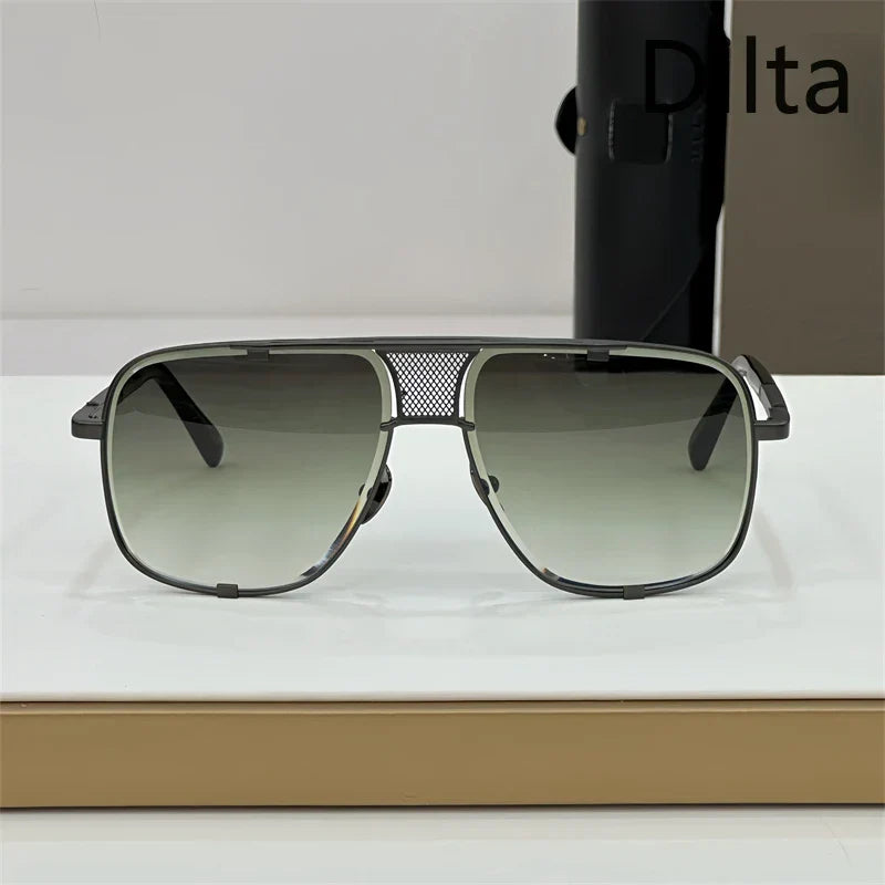 Dilta Mach Five Sqaure Pilot Titanium Fashion Women's Men's Sunglass