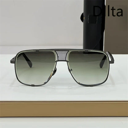 Dilta Mach Five Sqaure Pilot Titanium Fashion Women's Men's Sunglass