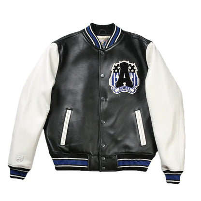 Plus Size Men's Leather Flight Jacket - Casual Sheepskin Coat
